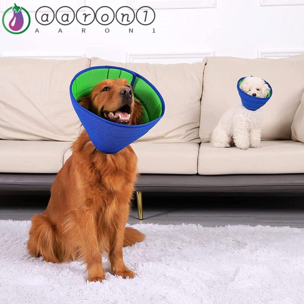 Vòng Cổ Chống Cắn + Chống Cắn Có Thể Điều Chỉnh Kích Thước Aron1 Cho Thú Cưng (1 Cái)