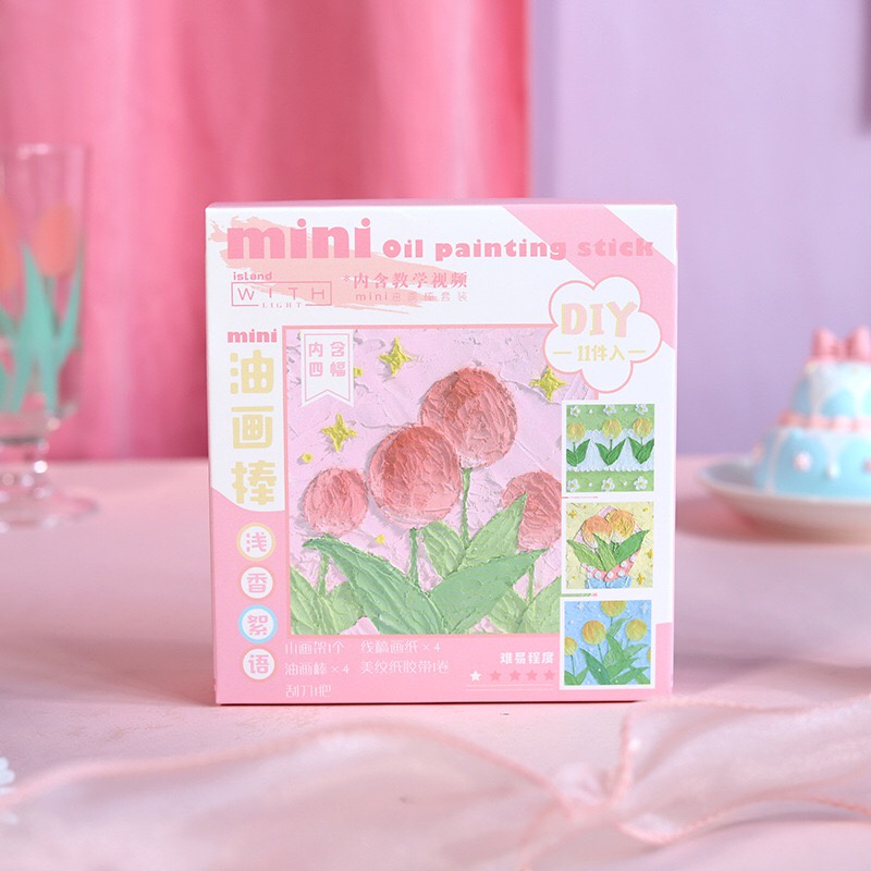 Ruixiang Bộ Bút Sáp Màu Vẽ Tranh Sơn Dầu Siêu Mềm Kèm Khung Cho Bé