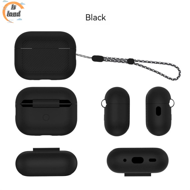 Vỏ Bảo Vệ Hộp Sạc Tai Nghe A Tripod Aripods Pro 2 Bằng Silicon Mềm Họa Tiết Lượn Sóng Màu Trơn Chống Bụi