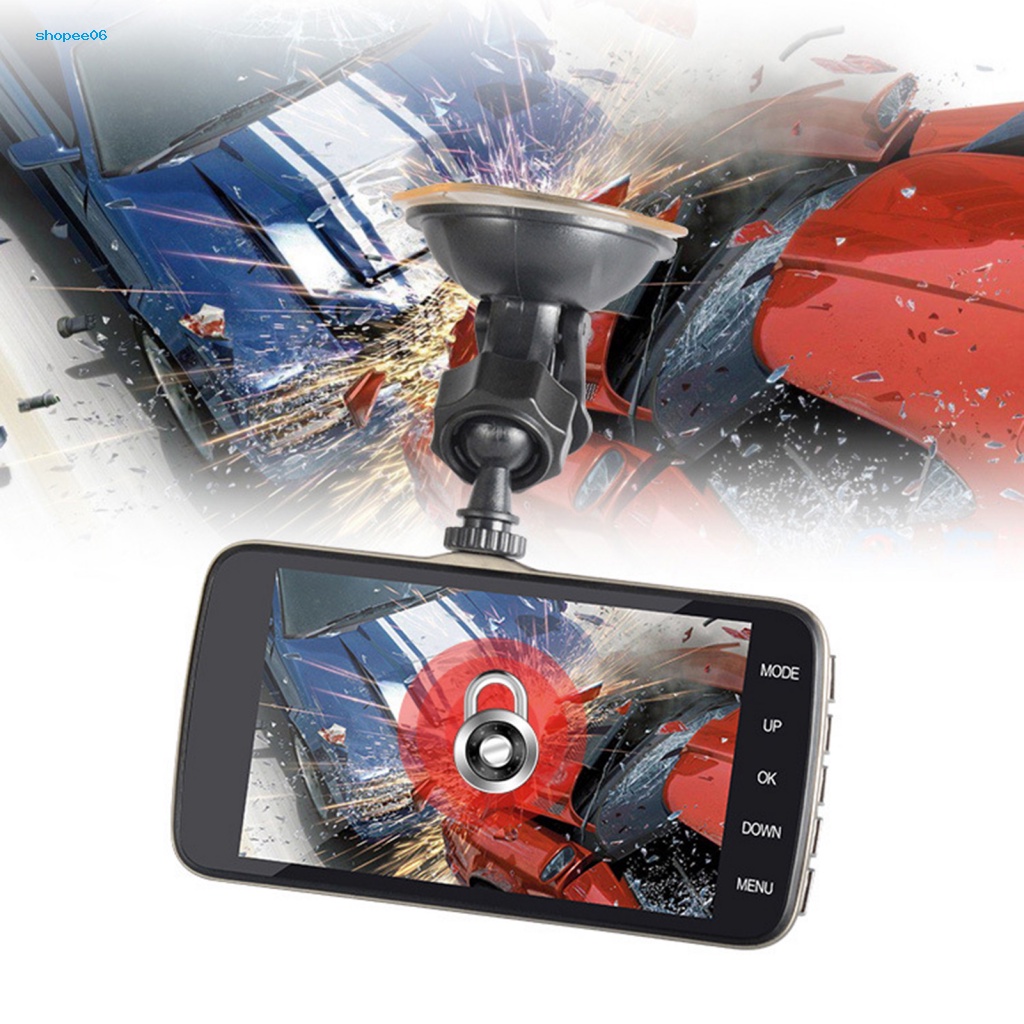 Camera Ghi Hình Xe Hơi PEMG B402 Ống Kính Kép 4 Inch 1080p