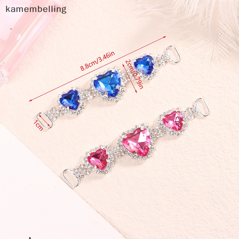 Kamembelling 1 Khóa Dây Xích Đồng Đính Đá Acrylic Hình Trái Tim Trang Trí Quần Áo / Đồ Đi Biển / Giày Trang Trí Đám Cưới