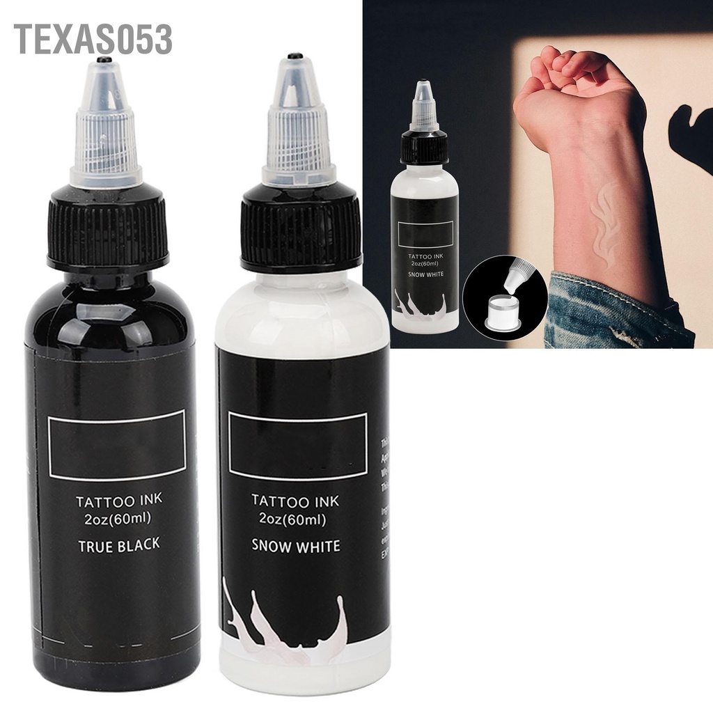 Texas053 Mực xăm sắc tố 60ml Dễ dàng tô màu An toàn Sắc tuyệt vời Nguồn cung cấp hình lâu dài