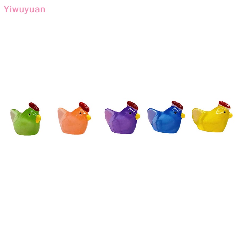 Bộ 5 Tượng Gà Con 3D Phát Sáng Trang Trí
