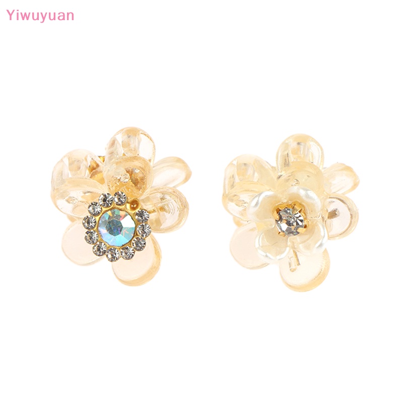 Bộ 10 Kẹp Tóc Hình Hoa Mini Bằng Resin Dễ Thương