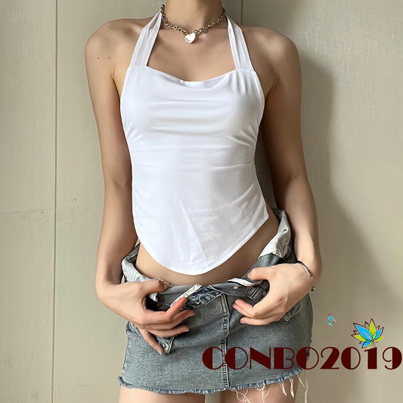 Áo Thun Sát Nách Hở Lưng Màu Sắc Thời Trang Dành Cho Nữ