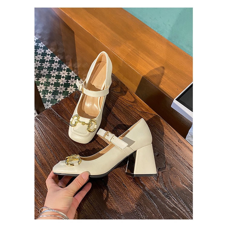 UOUO giày cao gót đế vuông Giày Sandal Cao Gót Mũi Vuông dép Dày Không Thấm Nước Cho Búp Bê Barbie MLZ052305