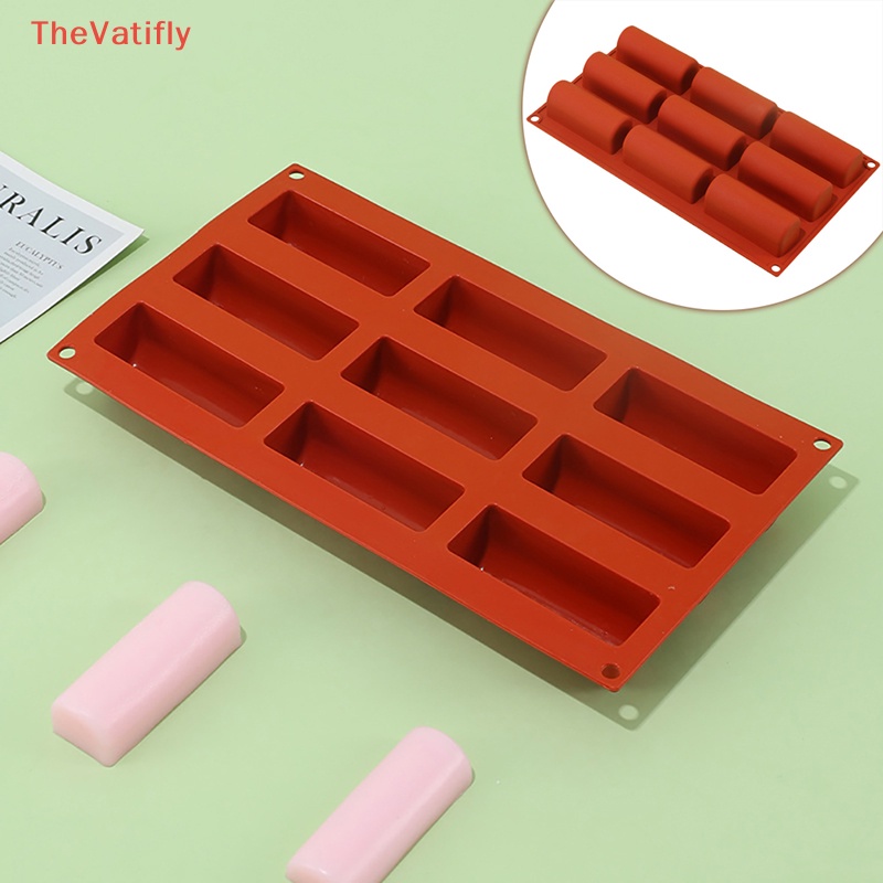 Khuôn Silicone Làm Bánh 9 Ngăn Hình Trụ Dài DIY