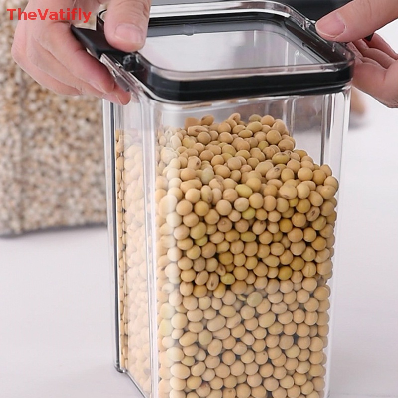 [Thevalifly] Hộp Nhựa Trong Suốt Đựng Thực Phẩm Khô Có Nắp Đậy Cho Nhà Bếp Và Quần Lót