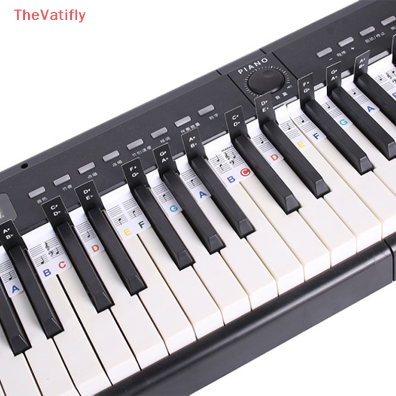 [Thevalifly] Nhãn Dán Ghi Chú Phím Đàn Piano Tháo Rời Được