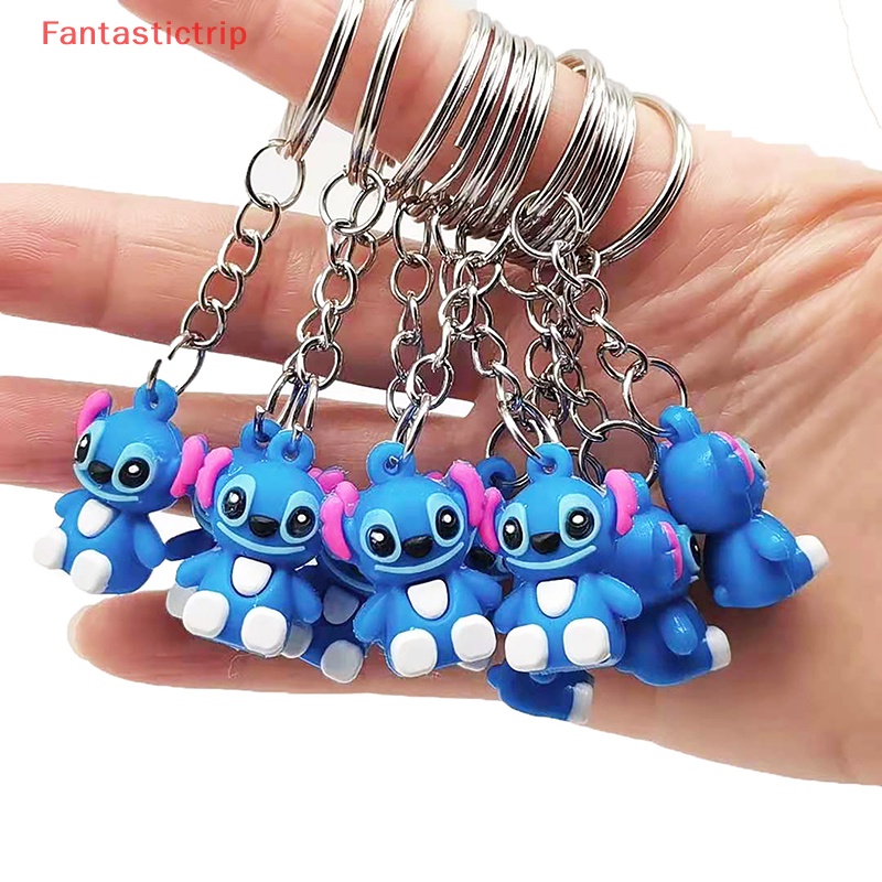 [Fantastictrip] Set 2 Móc Khóa Búp Bê Stitch Hoạt Hình Dễ Thương Cho Bé Trai Và Bé Gái Mới
