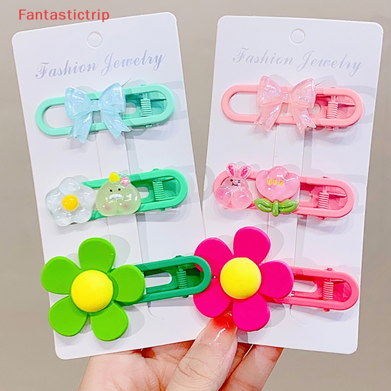 Bộ 3 Kẹp Tóc Hình Hoa Dễ Thương Cho Bé Gái