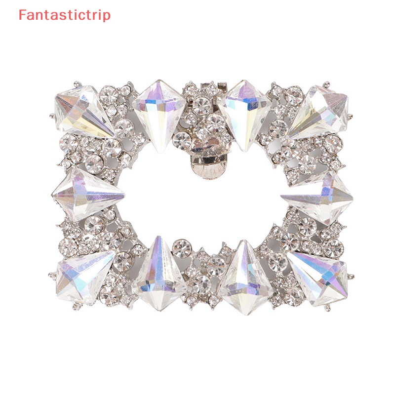 1 Phụ Kiện Kẹp Giày Cao Gót Đính Pha Lê Sang Trọng Cho Cô Dâu Mới