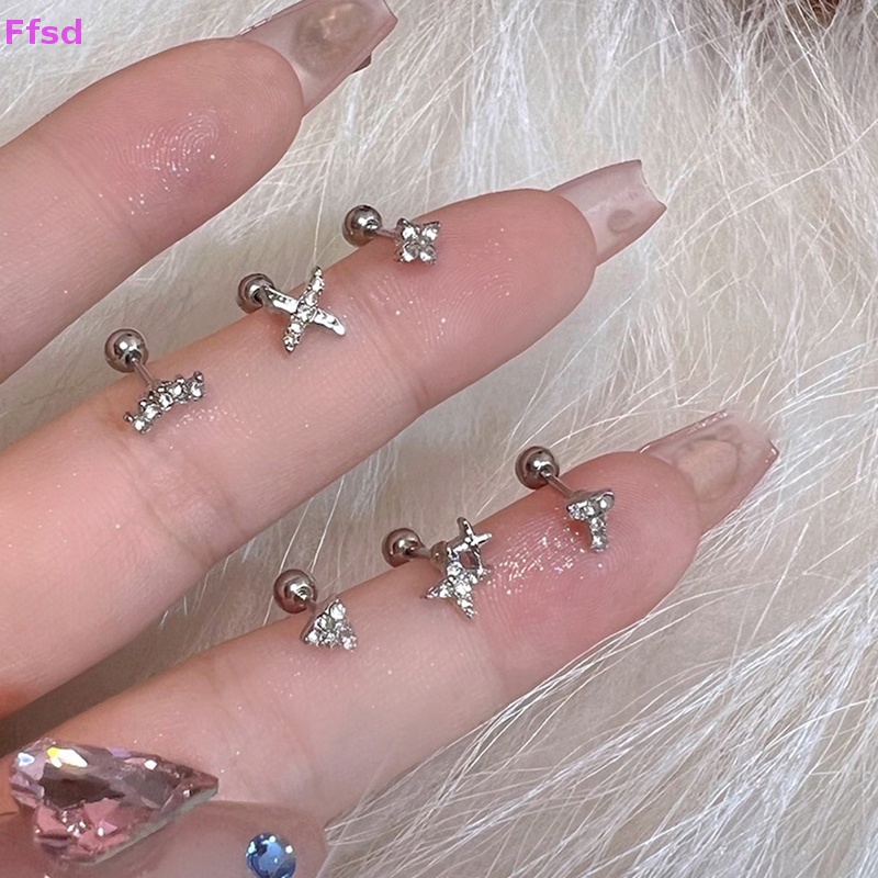 1 Đôi Khuyên Tai Dạng Xoắn Ốc Hình Ngôi Sao Cho Nữ