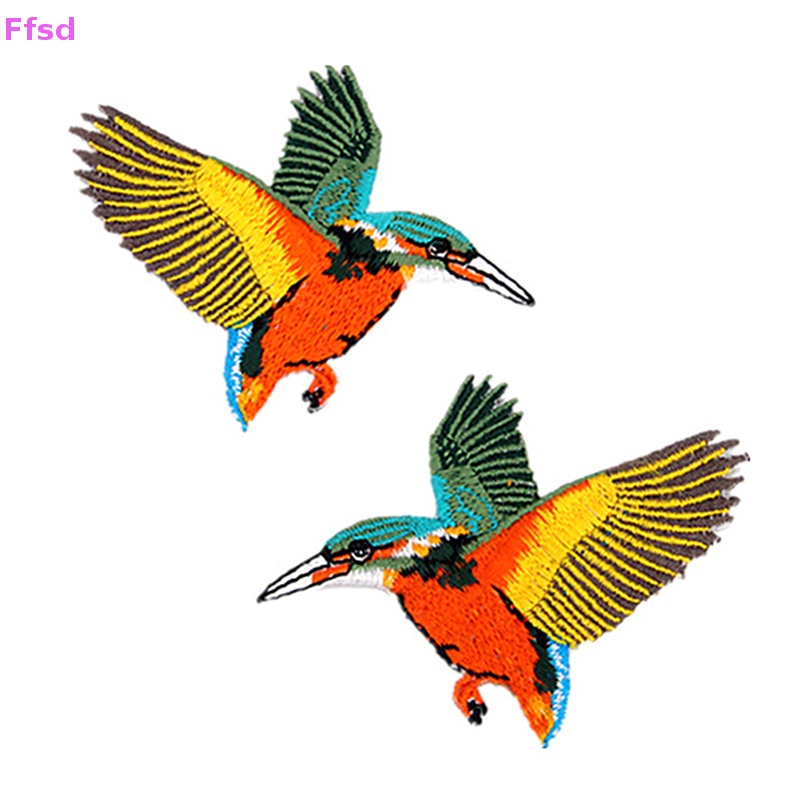 1 Cặp Sticker Ủi Thêu Hình Chim Phong Cách Vintage