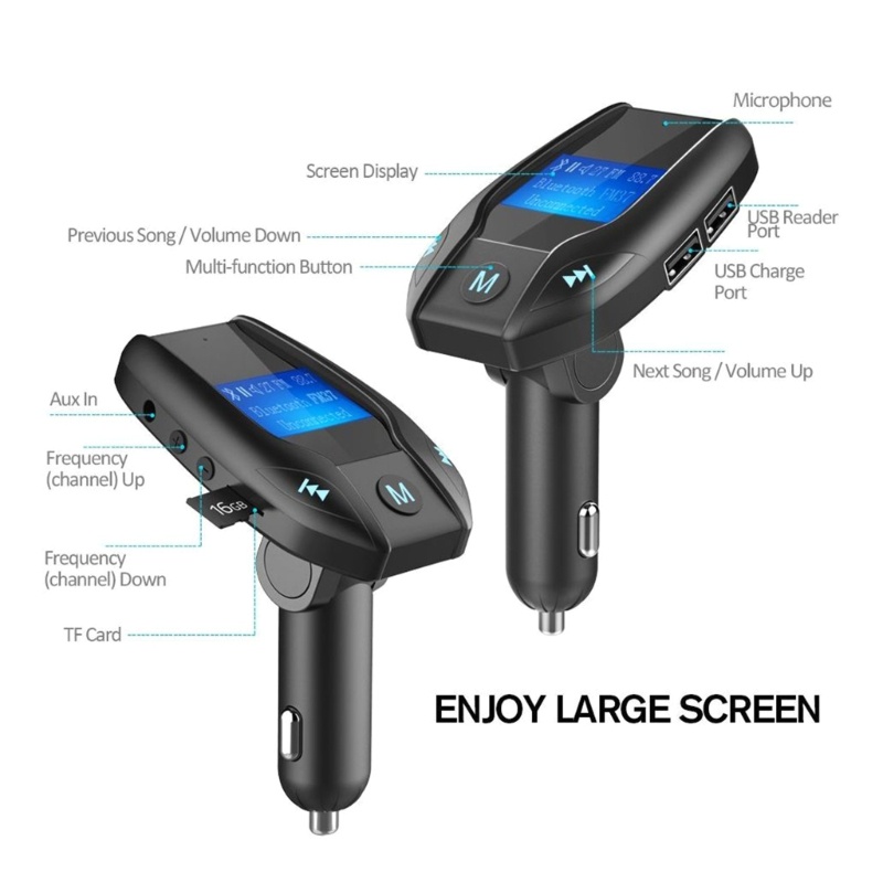 Thiết Bị Thu Phát FM MP3 USB 5V Kết Nối Rảnh Tay Cho Xe Hơi
