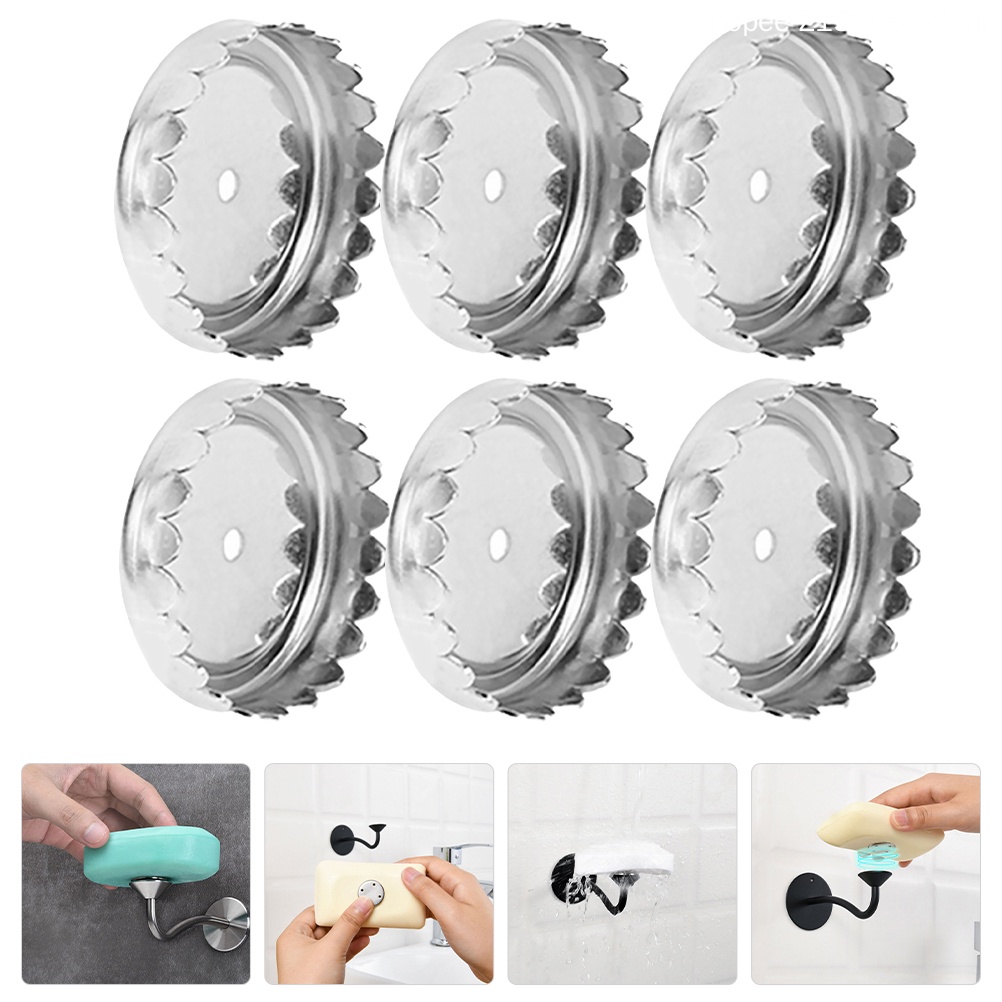 Set 6 Giá Đỡ Xà Phòng Bằng Thép Không Gỉ Tiện Dụng Cho Phòng Tắm