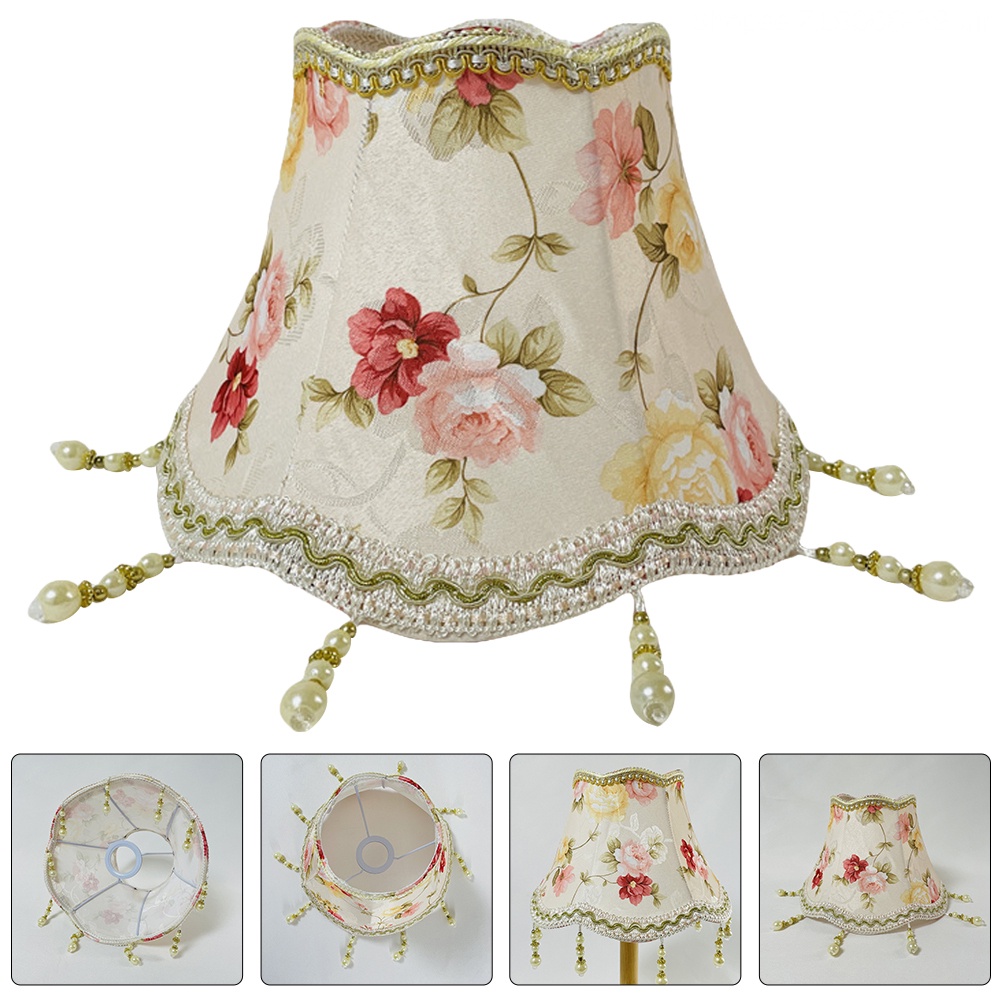 Chụp Đèn Bằng Vải Họa Tiết Hoa Phong Cách Vintage