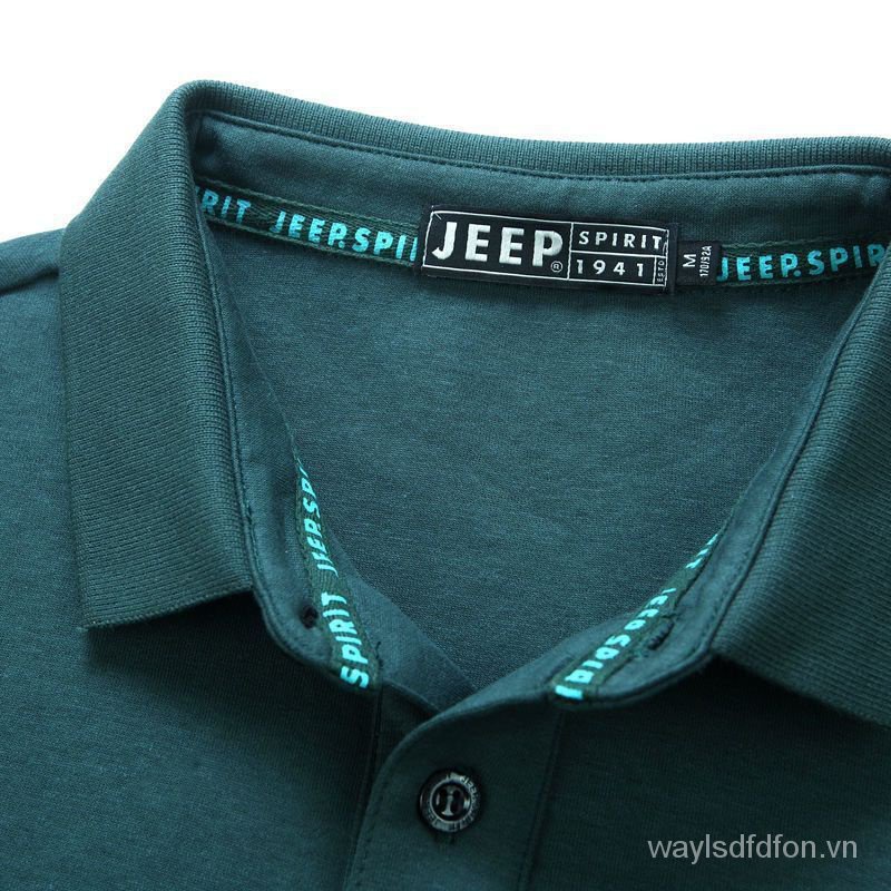 JEEP Áo Thun Nam Dài Tay Cổ Bẻ Form Rộng Thời Trang Hàn