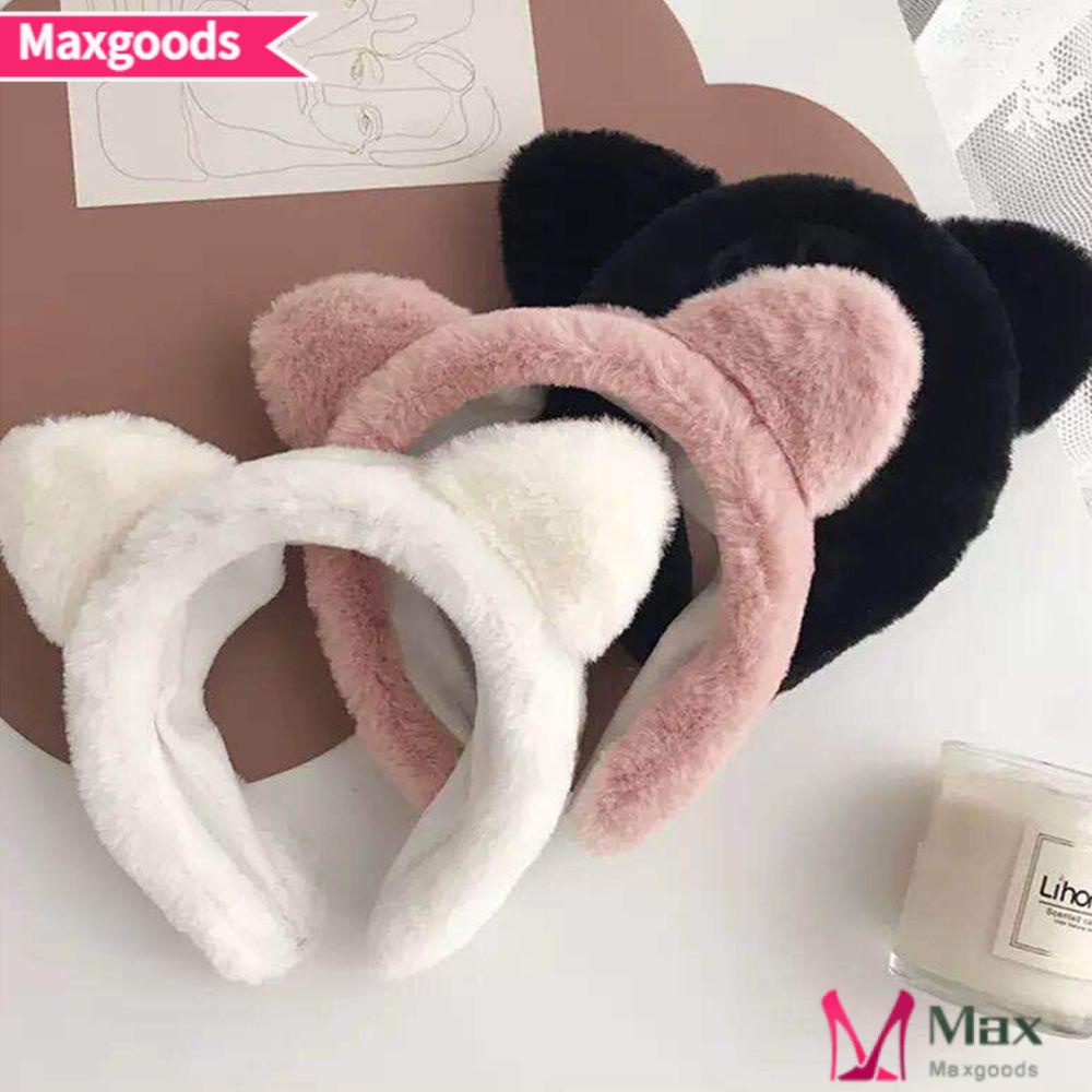 Băng Đô Rửa Mặt Trang Điểm Thiết Kế Tai Mèo Nhồi Bông Thời Trang