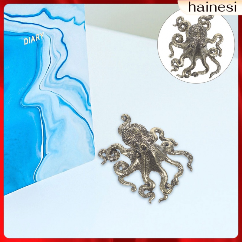 Mô Hình Bạch Tuộc Mini Bằng Đồng Thau Để Bàn Trang Trí