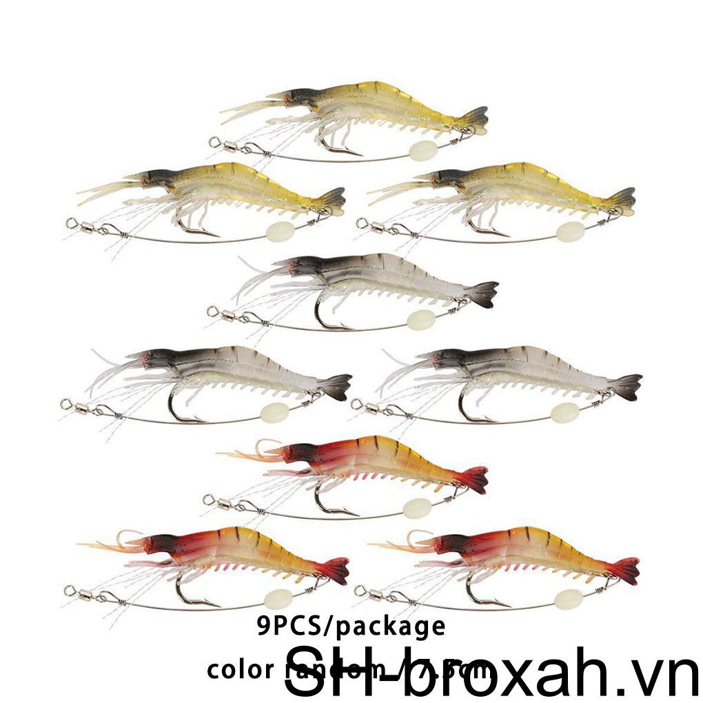 Set 3 / 9 / 12 Mồi Giả Nhử Cá Bằng Nhựa Gắn Kèm Móc Câu Tiện Dụng