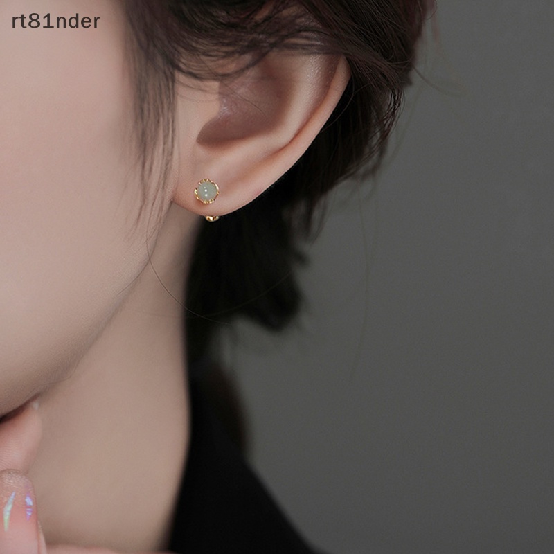 1 Đôi Khuyên Tai Ngọc Bích Dạng Xoắn Ốc Cho Nữ