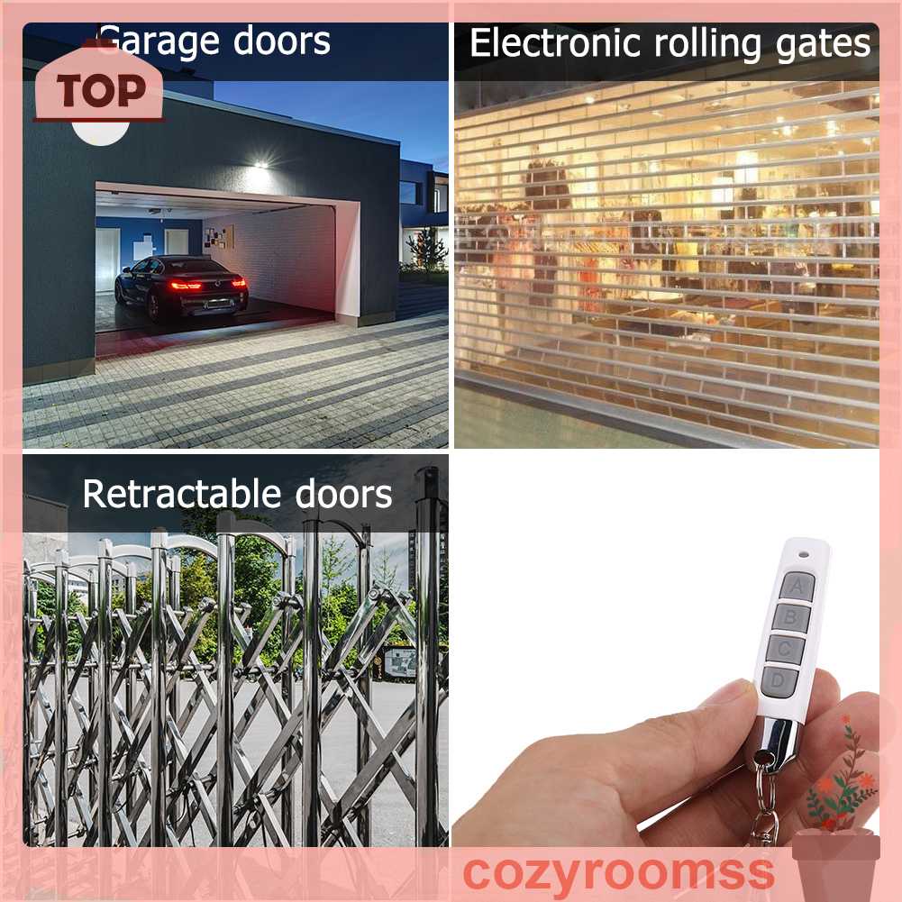 Điều Khiển Từ Xa 4 Nút 433MHz Cho Cổng Gara Điện