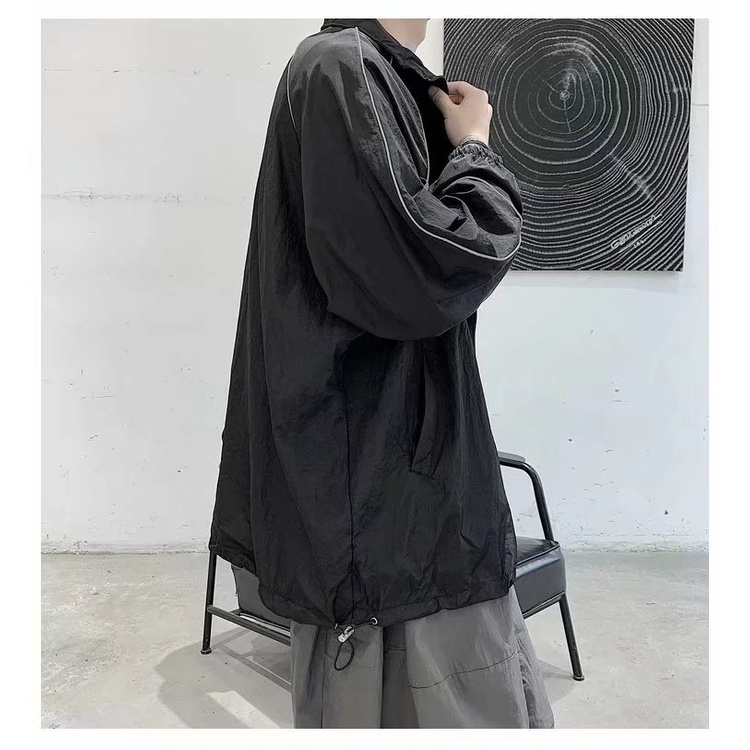 Áo Khoác Sơ Mi Dáng Rộng Mỏng Màu Trơn Đơn Giản Chống Tia UV Phong Cách Hàn Quốc Thời Trang Mùa Hè Mới Cho Nam