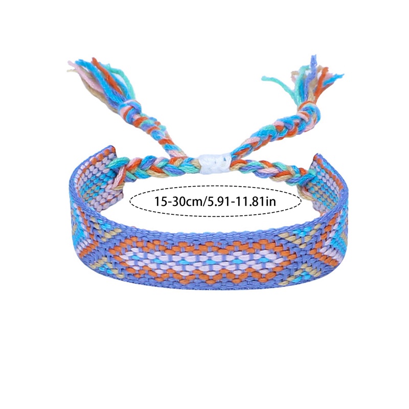 Ygt Vòng Tay Dây Bện Phối Tua Rua Phong Cách Bohemia Dân Tộc Điều Chỉnh Được Cho Nam Và Nữ