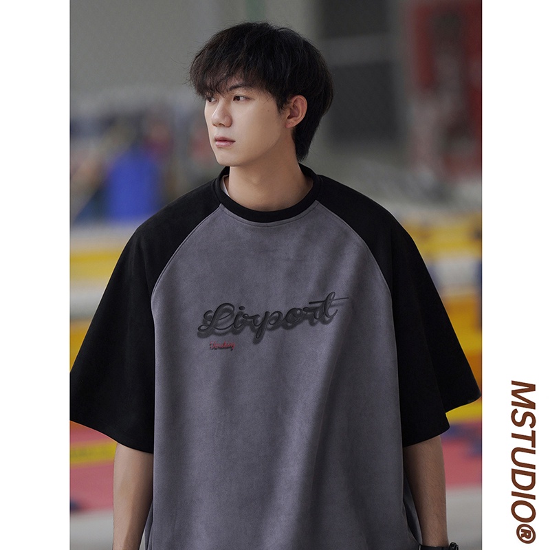 Áo Thun Cotton Tay Lửng Phong Cách Đường Phố Mỹ Thời Trang Mùa Hè 260g Dành Cho Nam