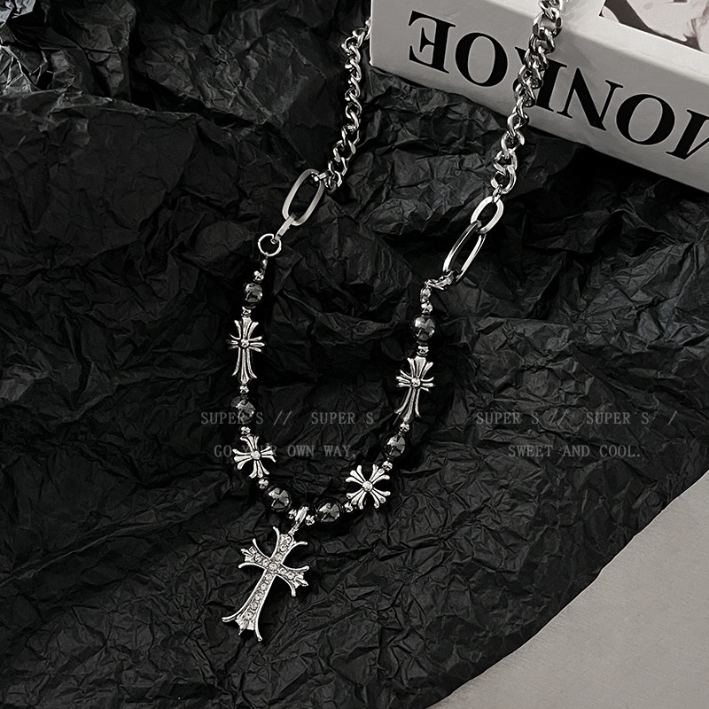 Vòng cổ Bằng Thép Titan Cao Cấp Phong Cách Hip Hop Thời Trang Cho Nam Và Nữ