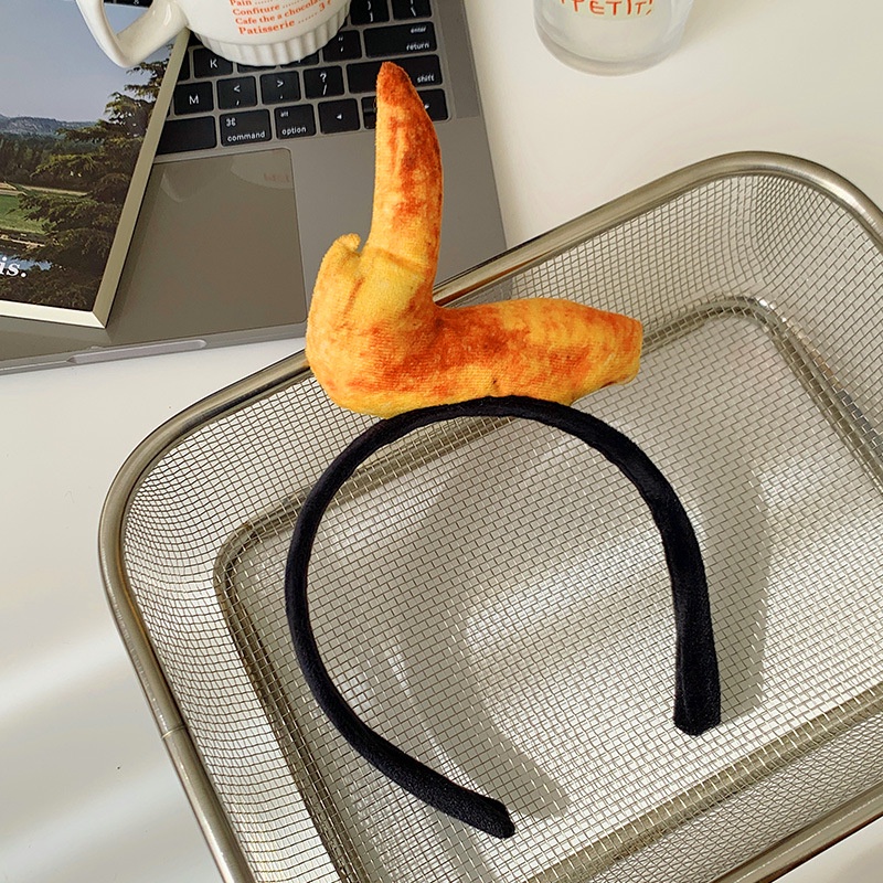 Băng Đô Cài Tóc Hình Đôi Cánh Gà Nhồi Bông 3D Sáng Tạo Vui Nhộn