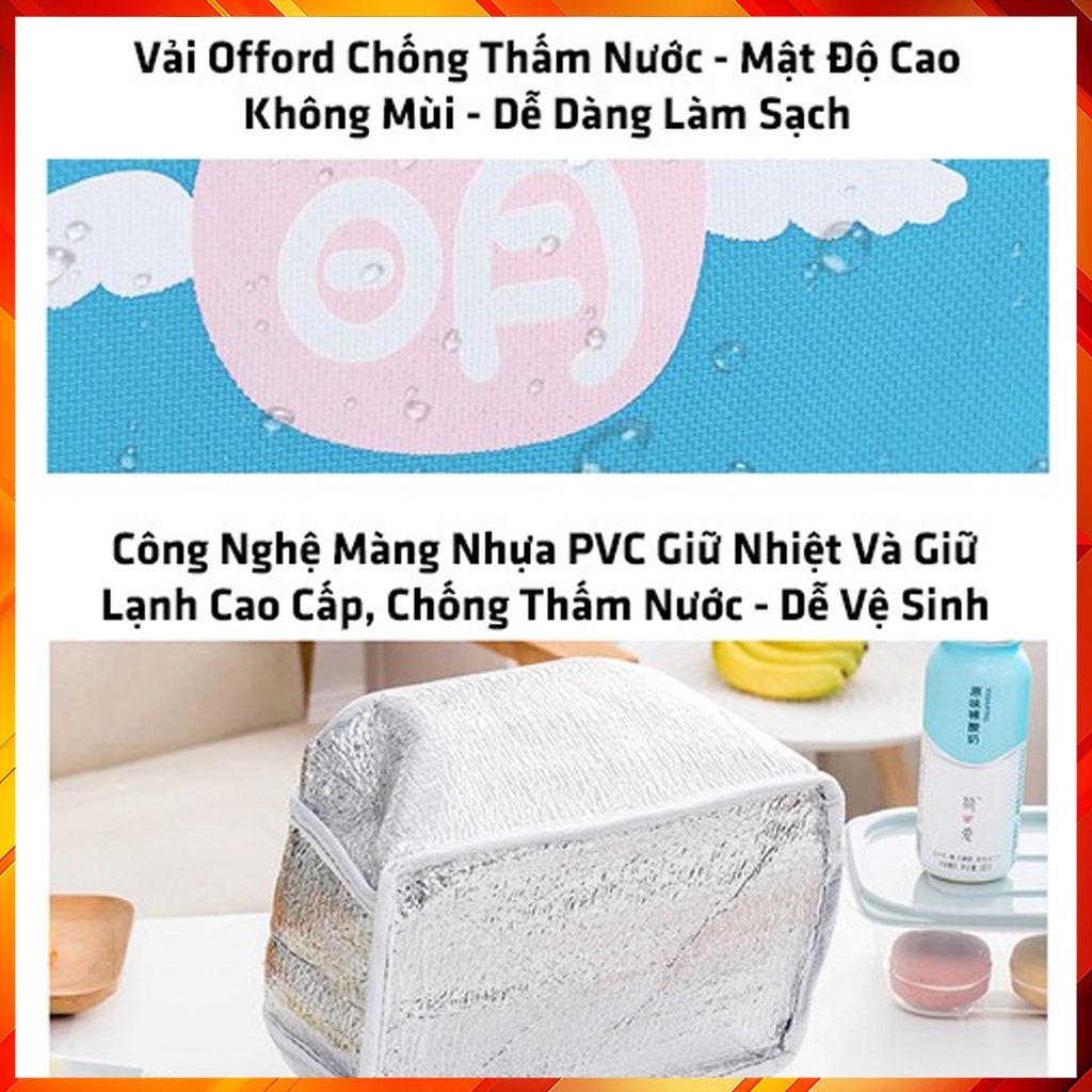 Túi Giữ Nhiệt Nóng Lạnh Đựng Hộp Cơm, Thức Ăn, Bình Nước Cho Dân Văn Phòng Đi Làm