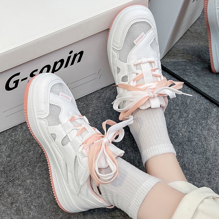 Giày Thể Thao Đế Dày Phối Lưới Phong Cách Hàn Quốc Thời Trang Cho Nữ