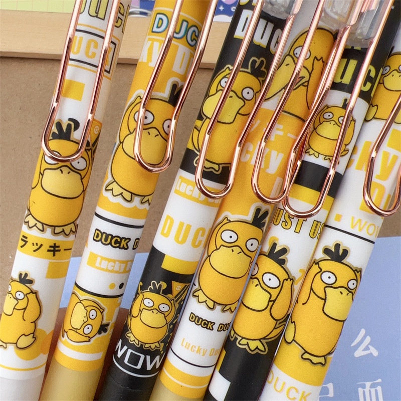 1 Cây Bút Máy Ngòi 0.5mm Màu Đen Hình Chú Vịt Dễ Thương