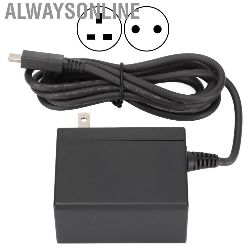 Alwaysonline AC Adapter  Portable ABS Support TV Mode 15V2.6A 100-240V Multi Protection for Switch Game Console