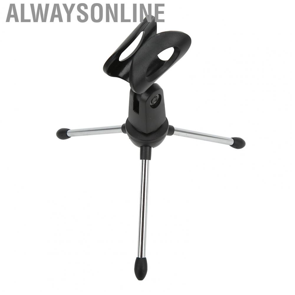 Alwaysonline Desktop Microphone Mic Stand Holder Bracket Adjustable Table with  for Conference Live Broadcast
