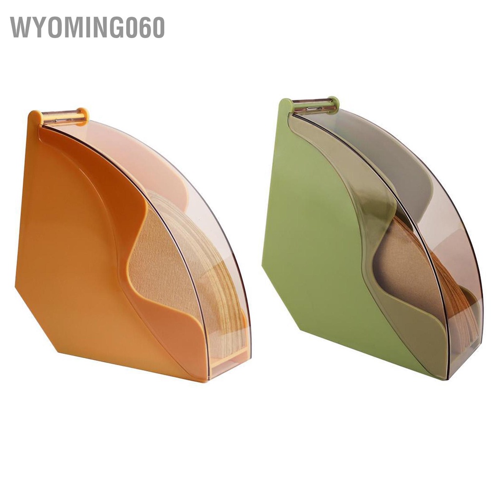 Wyoming060 Acrylic Lọc Cà Phê Có Nắp Đậy Hình Quạt Giấy Chống Bụi Hộp Bảo Quản Đựng