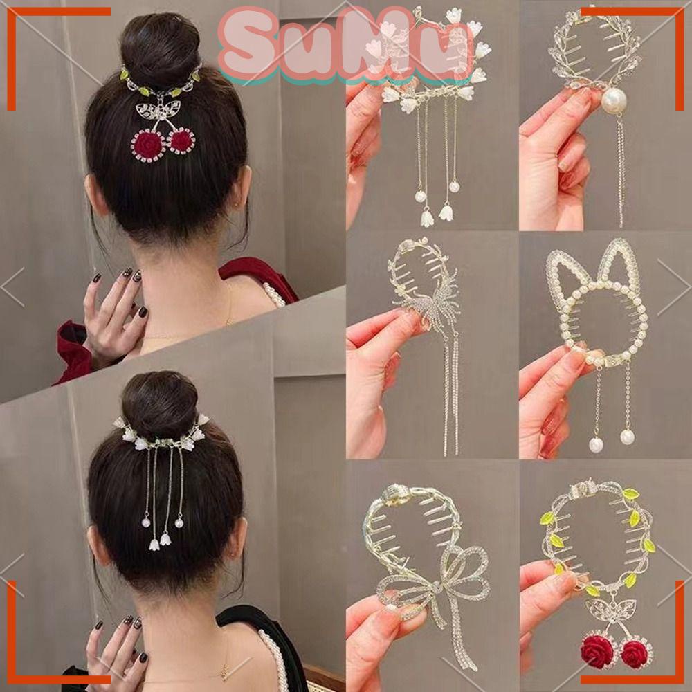 SUMU Kẹp Tóc Đuôi Ngựa Trang Sức Cho Nữ