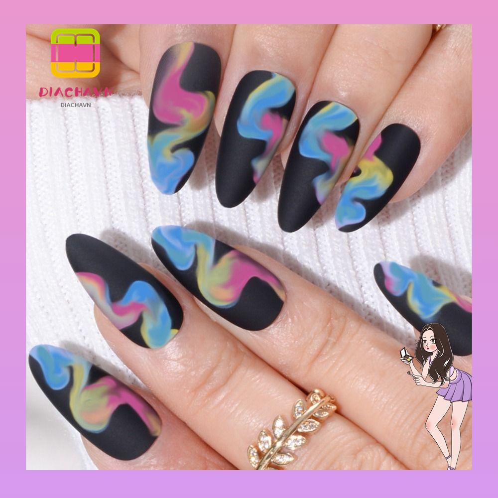 Set 24 Móng Tay Giả Có Thể Tháo Rời DIY