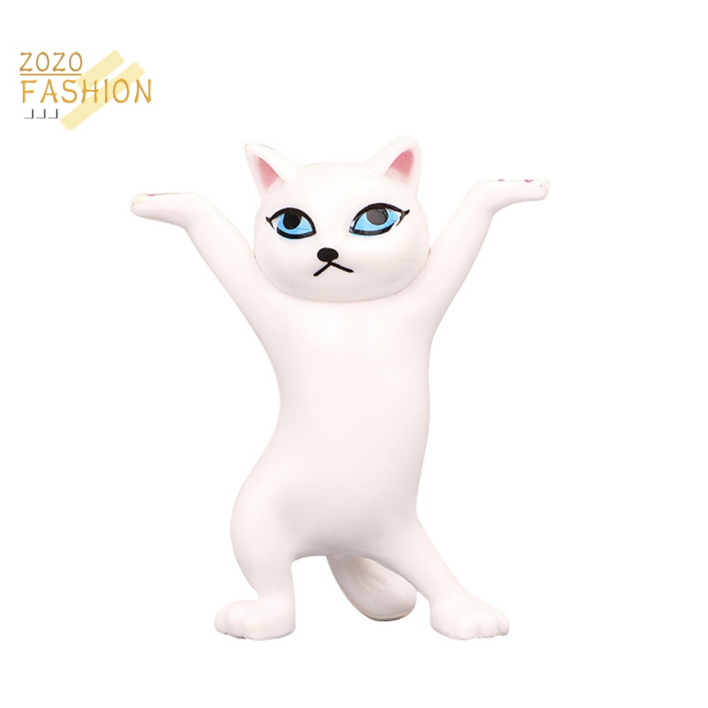 Bộ 5 Giá Đỡ Bút Bằng PVC Hình Mèo Vui Nhộn