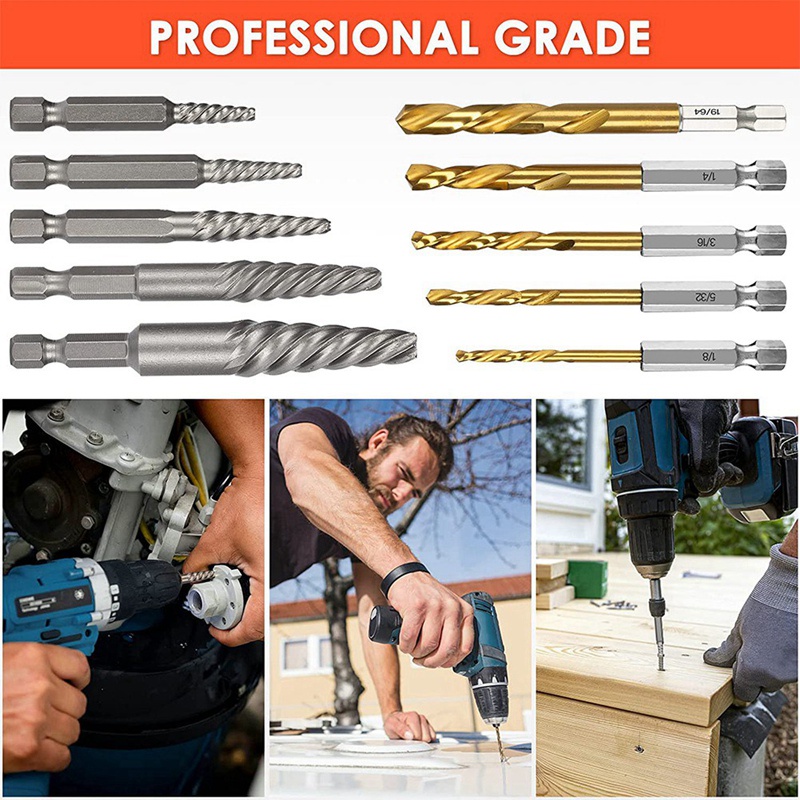 Bộ 11 Mũi Khoan Tháo Gỡ Ốc Vít Gãy