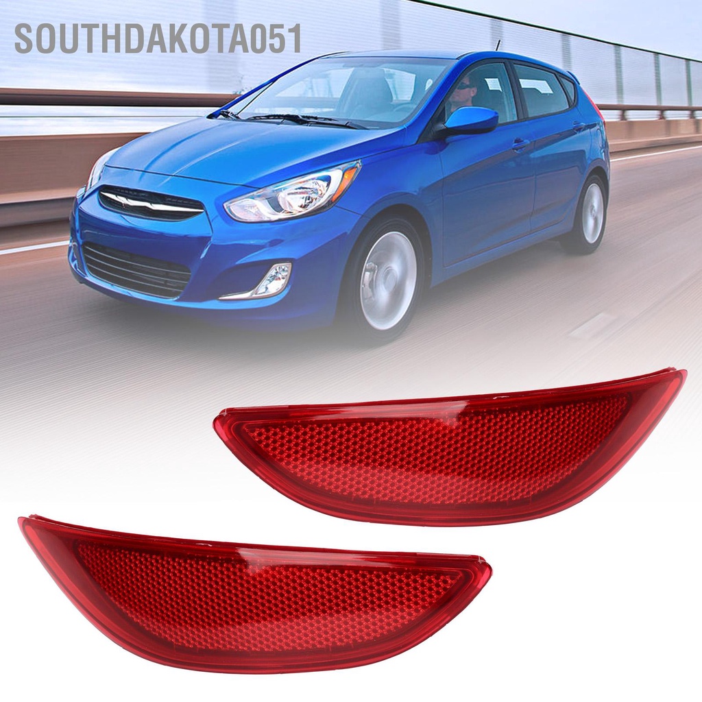 Southdakota051 Đèn phản quang cản sau Cảnh báo màu đỏ chống nước Thay thế sốc cho Hyundai Accent LE SE