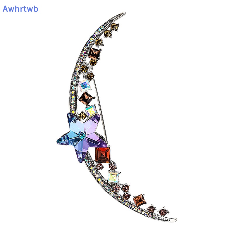 Ghim Cài Áo Hình Mặt Trăng Đính Đá Thời Trang Mới