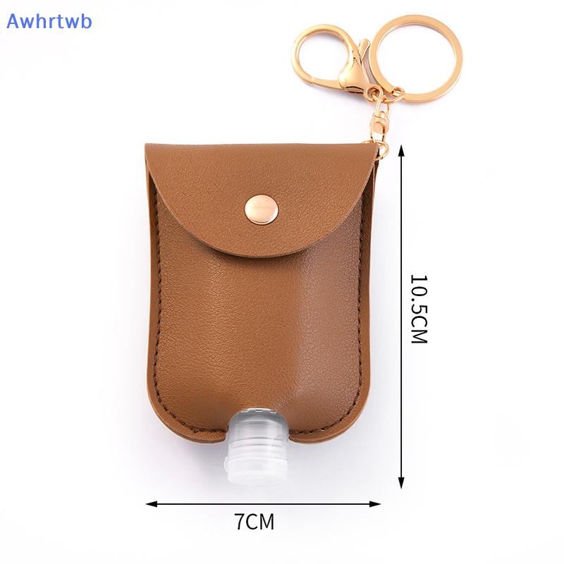 Awhrtwb Mới Móc Khóa Chai Nước Rửa Tay Khử Trùng Bằng Da Có Thể Nạp Lại Cho Du Lịch