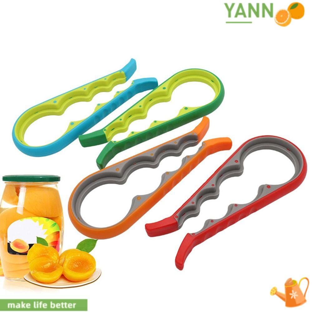 Dụng Cụ Mở Nắp Chai Đa Năng 4 Trong 1 Với Tay Cầm Silicone Tiện Lợi