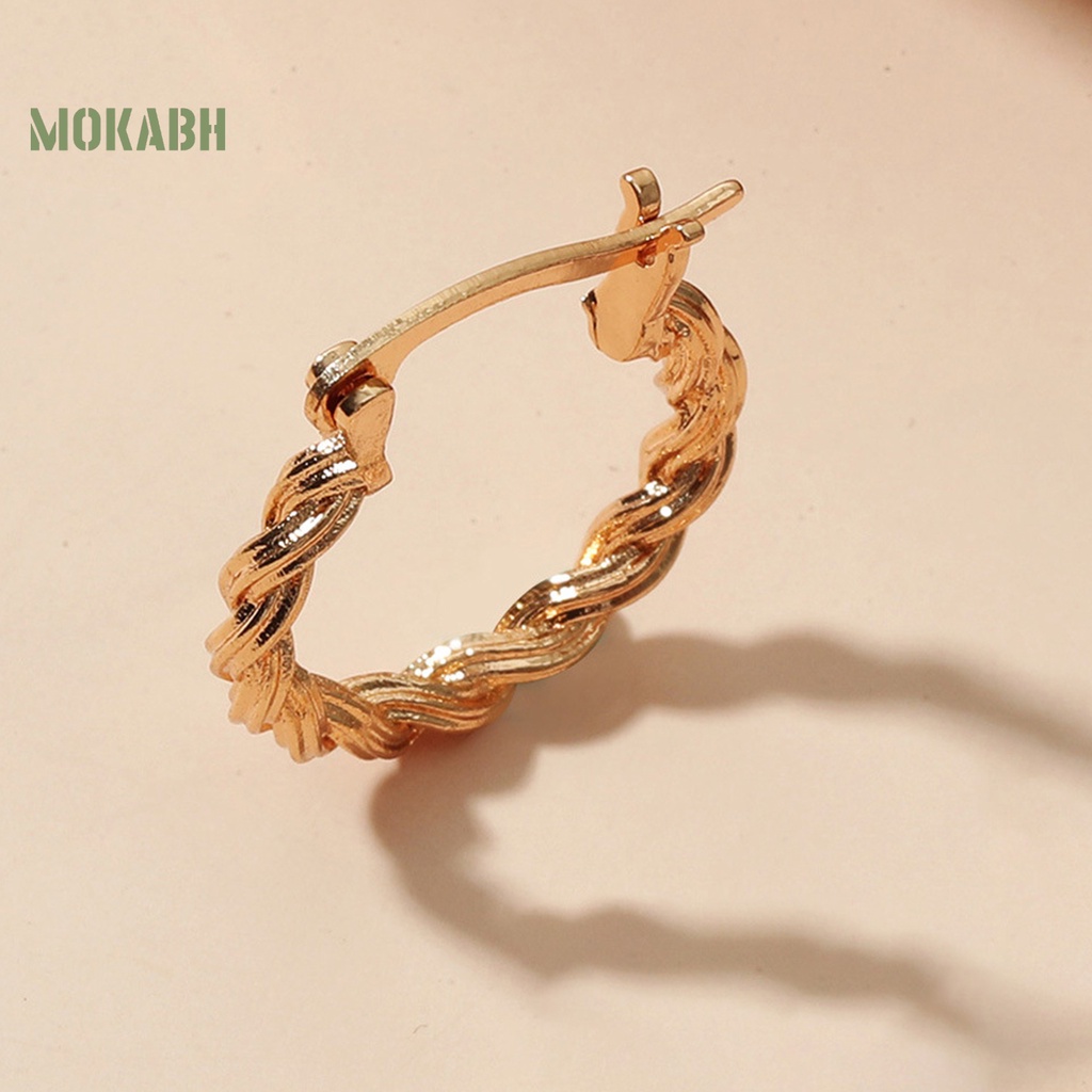 1 Đôi Bông Tai Tròn Xoắn Phong Cách Retro Dành Cho Nữ