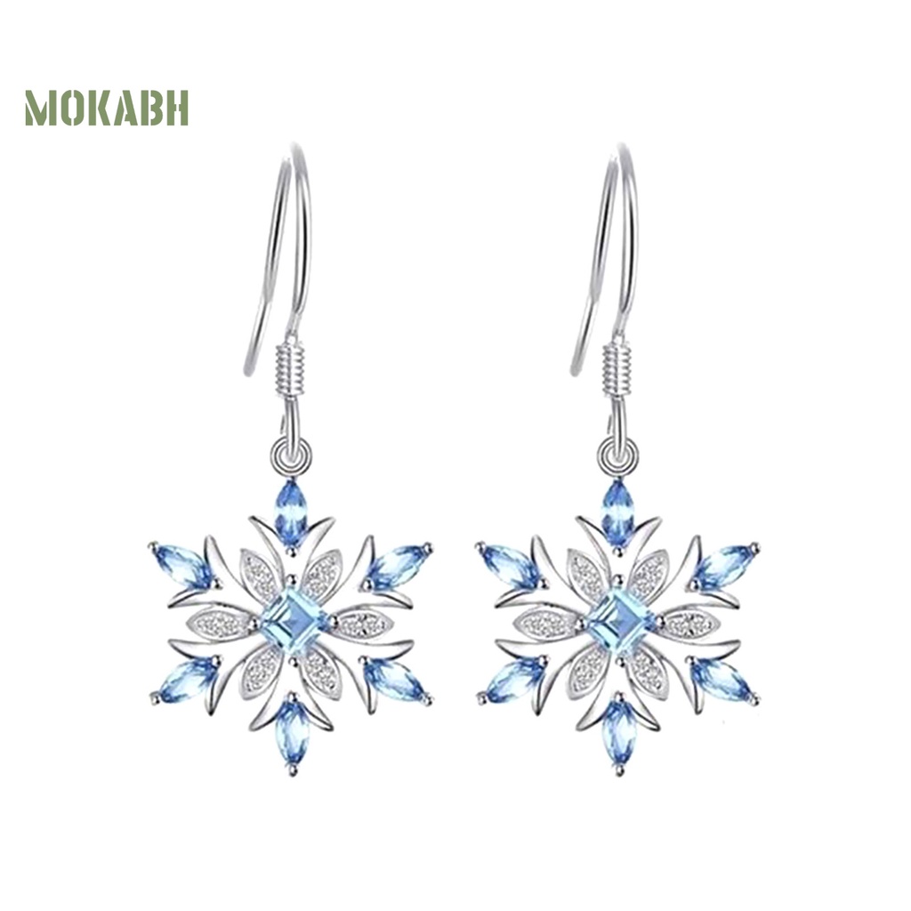 1 Đôi Bông Tai Móc Hình Bông Tuyết Nhẹ Nhàng Thanh Lịch Thời Trang Cho Nữ