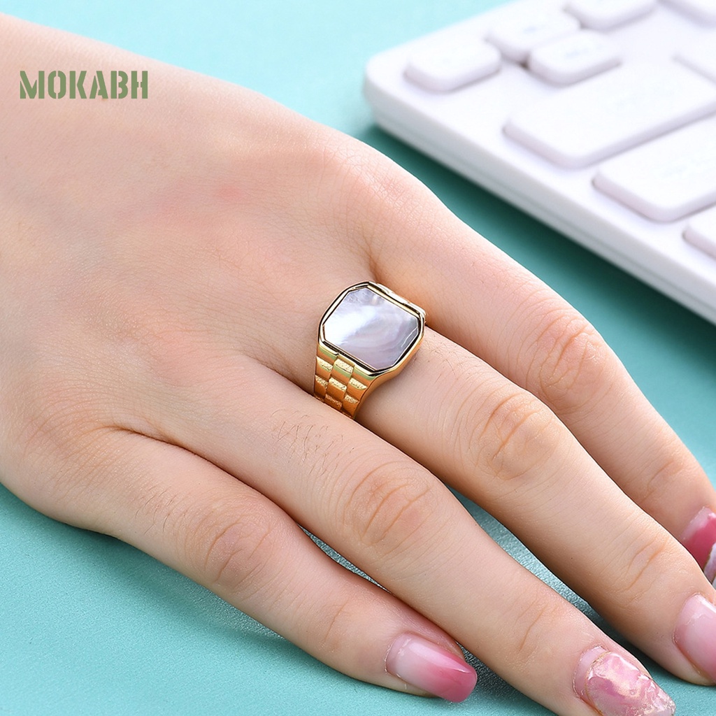 [Mới] Nhẫn Thép Titan Chống Rỉ Sét Không Phai Màu Phong Cách Cổ Điển Sang Trọng Thời Trang Cho Nữ