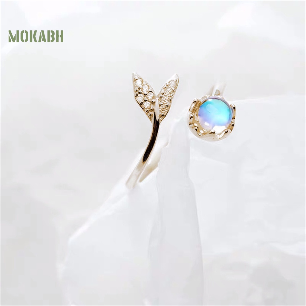 Nhẫn Hở Hình Đuôi Cá Bằng Hợp Kim Chống Rỉ Thời Trang Sáng Tạo Cho Nữ
